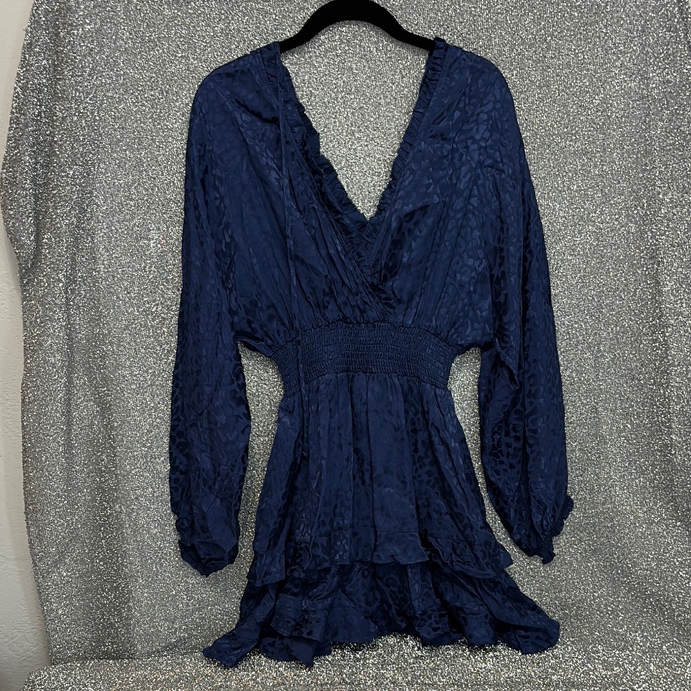 The Reset Navy Long Sleeve Dress